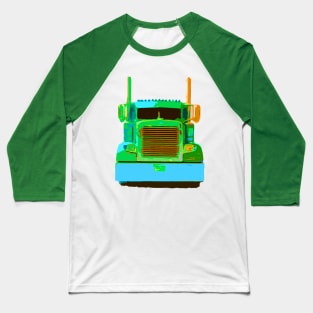 Neon Semi Truck Baseball T-Shirt